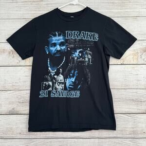 Drake and 21 Savage It's All A Blur Tour 2023 T-Shirt Adult Small Black Concert